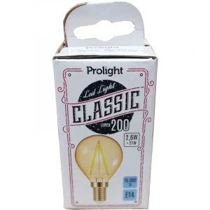 Prolight Amp Led Vint Boule E14 2.6w 200lm Dont 0.10 Deee 601200340