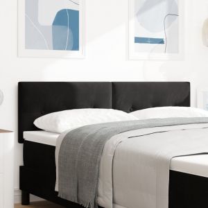 VidaXL T&ecirc;te de lit Montage mural avec t&ecirc;te de lit Noir 160 cm Velours