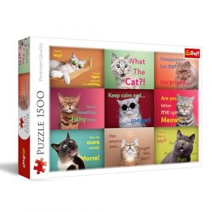 Trefl Puzzle 1500 pièces : Visages de chats rigolos