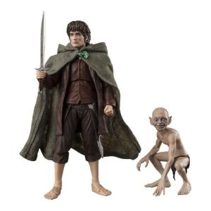 Figurine daction - TAMASHII NATIONS - Frodo Baggins & Gollum - PVC ABS Tissu - 120 mm