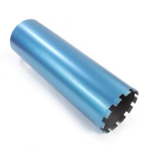 wiltec Foret diamant pour Carotteuse Ø 152 mm – Rendement moyen – 1¼ UNC – Longueur 450 mm – Métal fritté – Forage à humide – Chantier Carrelage