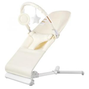 Transat Pour B&eacute;b&eacute;-Duoku-Si&egrave;ge Transat Pliable Pour B&eacute;b&eacute;s De 0 &Agrave; 9 Mois-Transat Pour Nouveau-N&eacute; Avec 2 Angles D'inclinaison-Beige