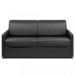 Italian Spirit Canap&eacute; convertible express DELICE 140cm matelas 18cm &agrave; m&eacute;moire de forme t&ecirc;te de lit int&eacute;gr&eacute;e cayenne polyurethane graphite