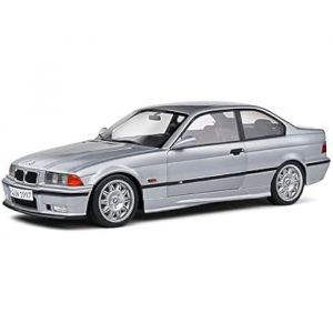Solido Voiture miniature de collection - BMW E36 M3 COUPÉ - Couleur Argent - 1:18 - 1990