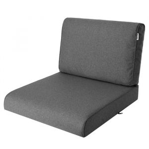 Bjird - Coussin pour chaises de Jardin - Graphite 60x60x60 cm - Coussin de siège ou transat de Jardin