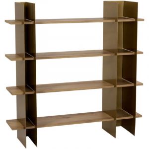 Calicosy Etagère avec structure en Métal et étagères décor chêne L120 cm - kate