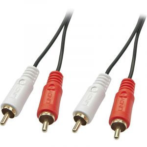 Lindy Premium Câble vidéo-audio RCA x 2 (M) pour RCA x 2 (M) 1 m noir moulé