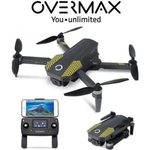 OVERMAX X BEE 9.5 FOLD RC Drone Caméra 4K Télécommandée, FPV WiFi Live, Classe C0, GPS, Portée 600m, Batterie 1820 mAh, Temps de vol jusqu'à 22 min, Vitesse jusqu'à 40 km/h, LED