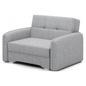 Michelle - fauteuil convertible avec coffre en velours - gris clair
