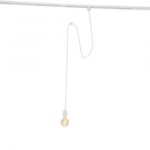 Qazqa Suspension blanche pour système sur rail monophasé - Iconic Cavalux