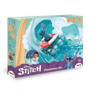 Image de Smoby Stitch - FleXtreme - 4 mètres 40 de Circuit de Voiture - 184 Pistes Flexibles et Modulables + 1 Véhicule Stitch Effets Lumineux - Piles Incluses - A Partir de 4 Ans