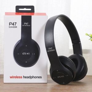 OMABETA Casque Bluetooth sans fil Casque Bluetooth P47 multifonction, r&eacute;duction du bruit des basses profondes, casque d&eacute;coute Noi