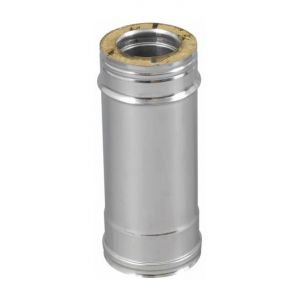 Image de Ten Conduits pellets - double paroi inox tuyau isole 0,5m inox/inox d80-130 + bride ref 480280