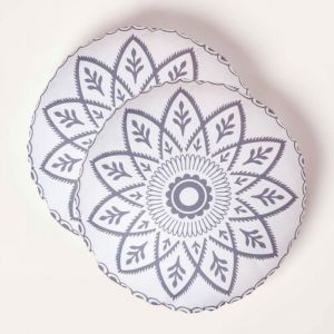 Coussin D'extérieur Rond Henna, 40 Cm - Lot De 2