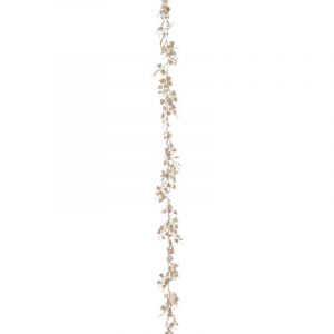 Atmosphera Cr&eacute;ateur d'int&eacute;rieur - Guirlande de No&euml;l D&eacute;co Feuiles 180cm Or