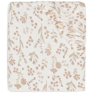 Jollein Drap-Housse en Jersey - pour lit de b&eacute;b&eacute; - Bloomy - 70/75 x 140/150 cm - 100% Coton - Certifi&eacute; Oeko-Tex