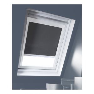 Image de Madeco 97 x 116cm - S08(L x H) - Store Enrouleur Occultant cadre blanc compatible VELUX® - Gris anthracite