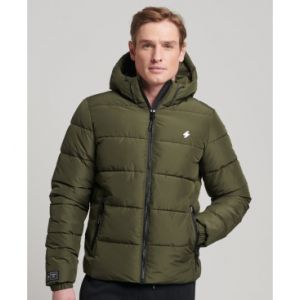 Superdry Pour homme. Veste matelass?e ? capuche Sports green
