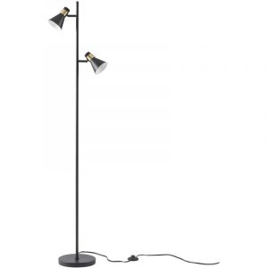 Lampadaire industriel en métal noir 160 cm