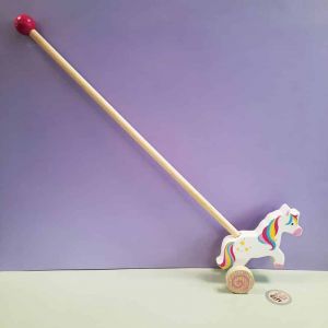 Goki Animal en bois à pousser - Licorne