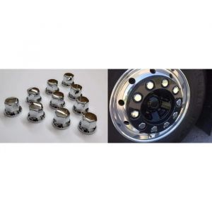24/7Auto-Cache-&eacute;crous 33 mm en plastique chrom&eacute; pour roue de camion remorque, lot de 30