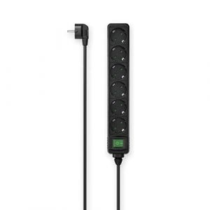 Image de Hama Multiprise 6 Prises avec Interrupteur- 16A - 3680W (Prise Multiple Rallonge Electrique 3m, Bloc 6 Prises Type F Schuko Compatible France, Securité Enfant) Noir