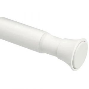Amazon Basics Tringle de rideau de douche extensible et ajustable, blanc, 61 à 91 cm