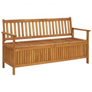 VidaXL Banc de rangement de jardin 148 cm Bois d'acacia solide