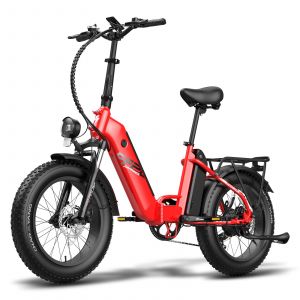Vélo Électrique Pliable Fafrees Ff20 Polar 20 Pouces Autonomie 80km Amortisseur Avant Vtc Fat Bike Batterie 48v20.8ah Rouge