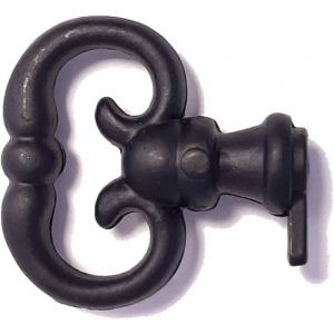 Image de Cyclingcolors Fausse clé de serrure anglaise fer noir meuble ancien décoration rustique vintage clef