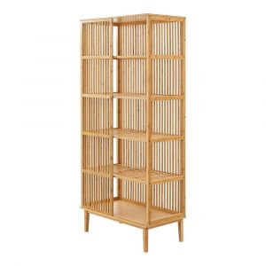 Étagère autoportante en bambou 185 x 80 x 45 cm naturel 03_0006955
