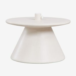 Pied De Parasol Avec Table Ronde Int&eacute;gr&eacute;e En Ciment Darwys