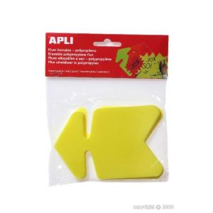 APLI 102053 - 10 flèches jaunes effacables fluo PP 8 x 12 cm