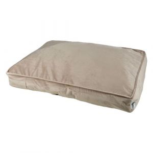 Love Story, Coussin Rectangle Velours Cotelé Polyester 100 x 80 x H12 cm Crafty Noisette
