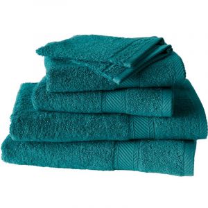 De Witte Lietaer 194833 Lot de 6 Gants de Toilette Coton Vert Canard 15 x 22 cm