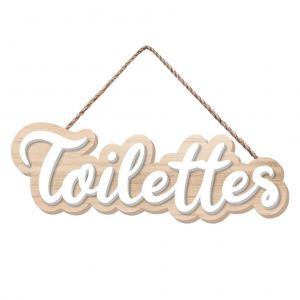 STC Plaque de porte relief pour les toilettes 20x6cm