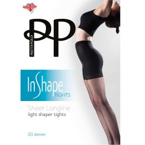 Image de Collant effet panty gainant Pretty Polly IN SHAPE noir