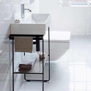 Duravit Ag DuraSquare console en métal 51,6x33,3cm, pour lavabo 073245, sur pied, Coloris: Noir Mat - 0031094600