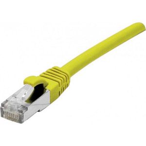 Dexlan Cordon patch RJ45 s/ftp sur cable cat 7 LS0H jaune - 10 m