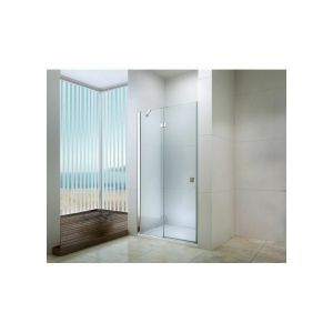 Aqua+ Façade FRISCO - Portes pivotantes 120x194cm - Verre trempé T - Finitions chromé