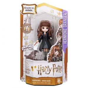 Spin Master FIGURINE MAGICAL MINIS HERMIONE GRANGER WIZARDING WORLD - Figurine Articulée Hermione Granger 8 cm Avec Baguette Magique A Collectionner - Idée Cadeau Harry Potter