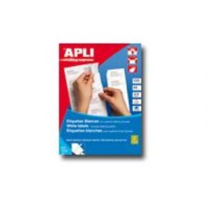 APLI Etiquettes permanentes White 52,5 x 21,2 mm - 100 feuilles