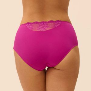 SIMONE PÉRÈLE culotte haute en dentelle Rêve Violet - Taille 2
