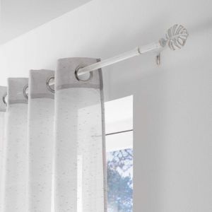 Douceur D'intérieur - Tringle Extensible en Kit Complet (120 à 210 cm) Tropi - Couleur: Blanc - Blanc