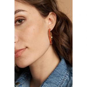 Boucles d'oreilles créoles wednesday orange blood