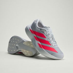 Adidas Adizero Evo SL Chaussure de comp&eacute;tition Femmes-gris, rouge, Pointure 37 1/3