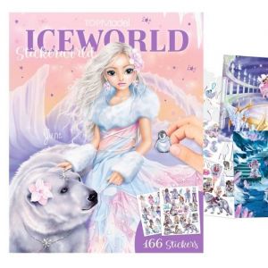 Depesche 12061 TOPModel Iceworld-Cahier d'autocollants avec 20 Pages de Beaux paysages d'hiver à décorer soi-même, 10271662, Multicolore, ca. 26 x 21 x 0,5 cm