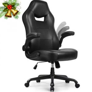 Lexzurn - Chaise Gaming Inclinable à 165° Accoudoirs Réglables 56CM Assise Charge 150kG en Cuir pu et Acier