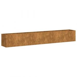 VidaXL Jardinière rouillé 280x40x40 cm acier inoxydable