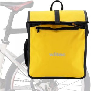 wiltec Sacoche étanche pour porte-bagages jaune – capacité de 22 l – en pvc – pour vélos et vélos électriques – Sac de bicyclette – Cyclisme,